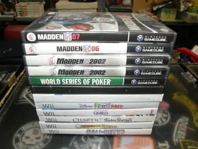 LIQUIDATION Lot de 12 Jeux Vidéo Gamecube (6) Wii (12) - 30$ Lot, View more