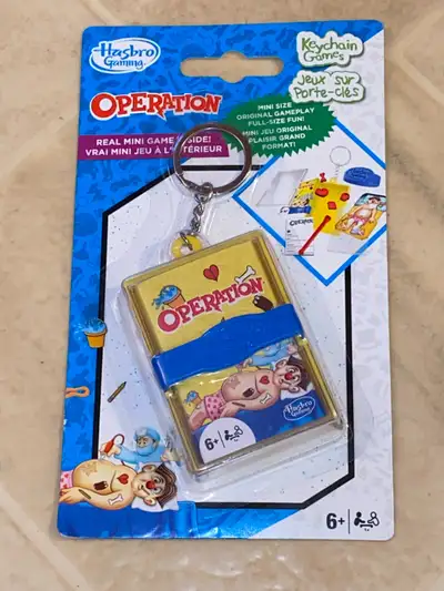 HASBRO GAMING Keychain Games: OPERATION | Real Game, Mini Size!, View more
