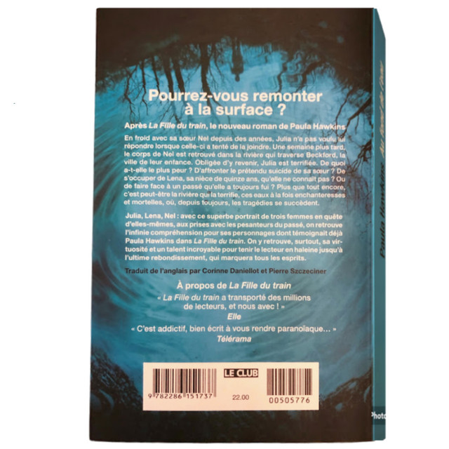 Livre roman thriller  '' Au fond de l'eau '' de Paula Hawkins dans Ouvrages de fiction  à Saint-Hyacinthe - Image 2