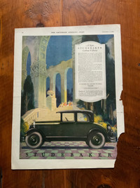 Saturday Evening Post Nov13, 1926 Studebaker Ad 