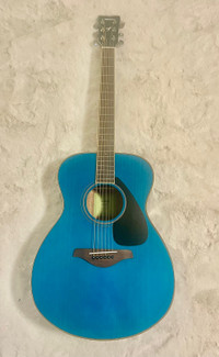 New Yamaha FS820 Small Body Acoustic Guitar, Turquoise