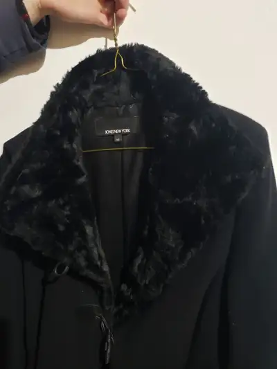 Elegant long anthracite winter coat Cashmere and Virgin Wool, View more