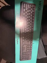 Logitech keyboard + mouse NEW Unused  (MK120)