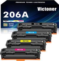 NEW: 4 Pack Toner Cartridge for HP 206A