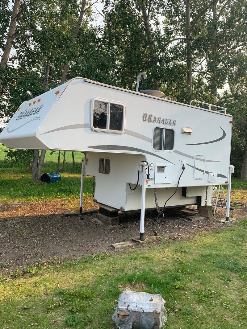 Okanagan lightweight truck camper,in Guy Alberta we can deliver