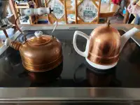Vintage copper teapots
