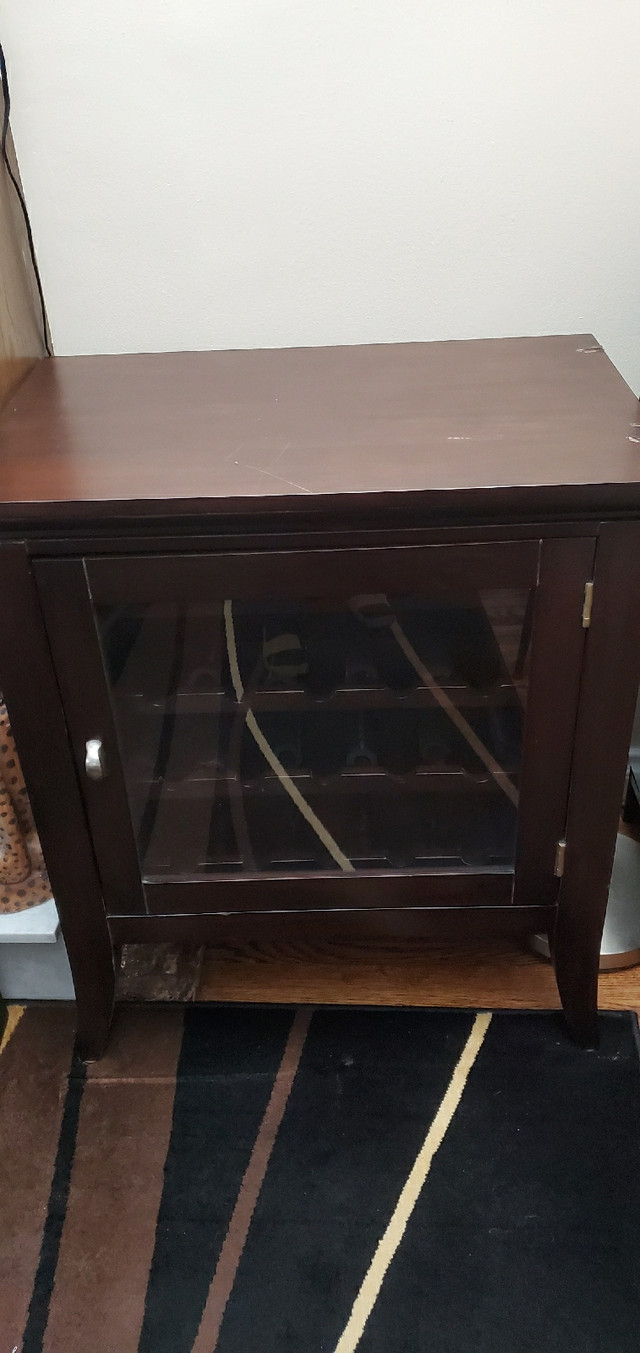 Wine cabinet wood...with issue see ad for details in Hutches & Display Cabinets in City of Toronto
