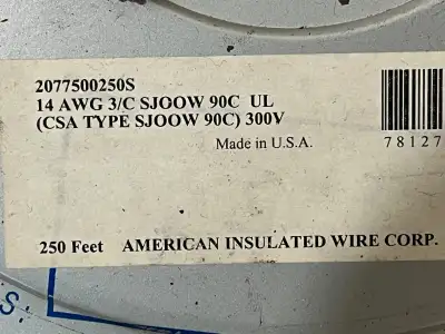 14 AWG  3/C SJ00W  Wire, View more