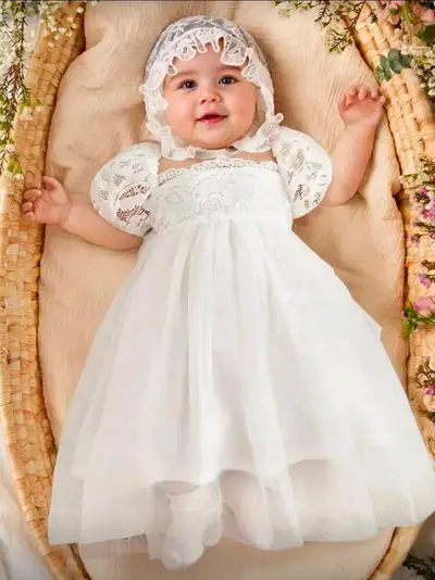 Baptism outfit for baby girl, 1-3 months, View more