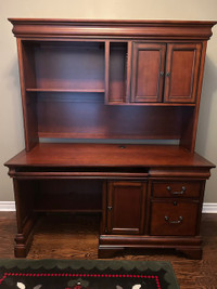 Solid Wood Desk and Hutch