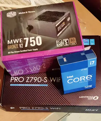 Note: All parts are brand new and never been used. Intel i7 12700K CPU 12th Gen MSI Z790-s wifi moth...