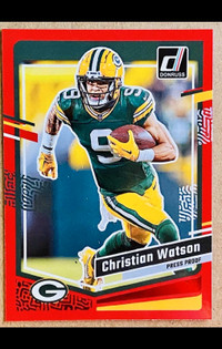 NFL Card- Christian Watson #107 Red Press Proof