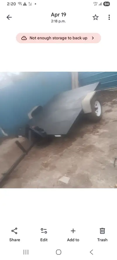 Heavy Duty Utility Trailer Homemade, Solid Welded Construction. Pockets For Sides, Nieed Lights, Pri...
