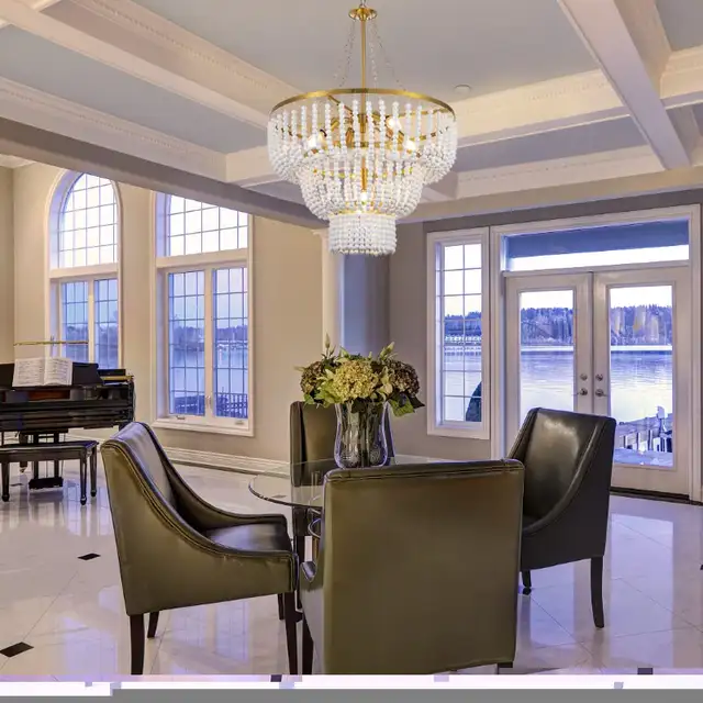 BRAND NEW Wellmet 22” Boho Wood Beaded Chandelier, Gold in Home Décor & Accents in London - Image 3