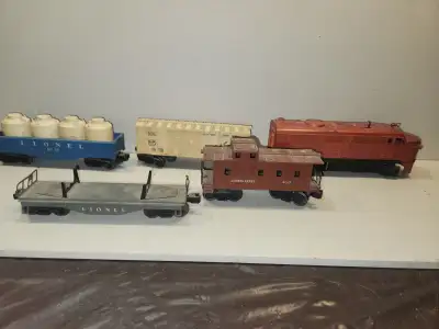 Lionel train with track and transformer with box. No. 202 Union Pacific alco Locomotive, 6014 Frisco...