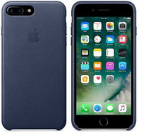 Étui de protection en cuir iPhone 7 Plus Leather case Bleu Nuit