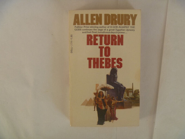 ALLEN DRURY - Return To Thebes - 1978 Paperback in Fiction in Winnipeg