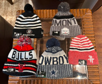CFL NBA and NFL Toques Knit Hats - Brand New