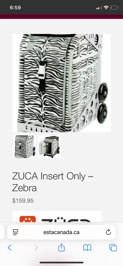 Zuca Skating Bag- Zebra Print , View more