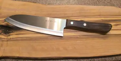 Noshu Magoroku Japanese Santoku knife 7", View more