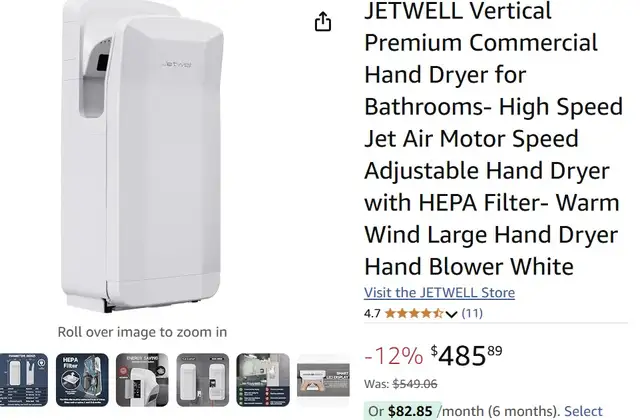 ❤️✅NEW IN BOX: Vertical Premium Commercial Hand Dryer in General Electronics in Markham / York Region - Image 3