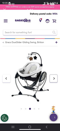 Baby bassinet swing