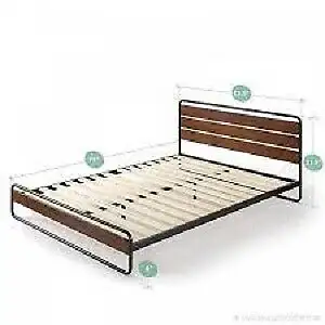 Zinus Bed Frame (Queen) - brand new (unpacked) in Beds & Mattresses in Mississauga / Peel Region - Image 3