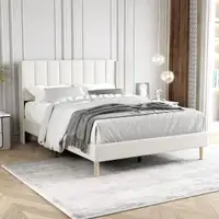 Upholstered Platform Bed Frame Full Size 
