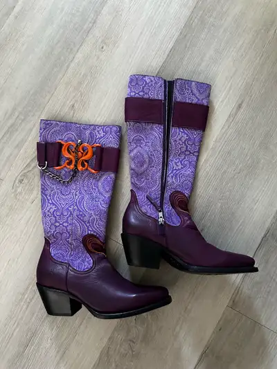 New John Fluevog Kay Boots Sz 7 western cowboy , View more