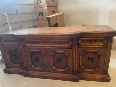 Solid wood Hutch / sideboard / Tv stand ( Vintage ), View more