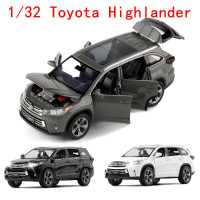 1/32 Toyota Highlander Diecast Alloy Car Model Toy Sound/Lights