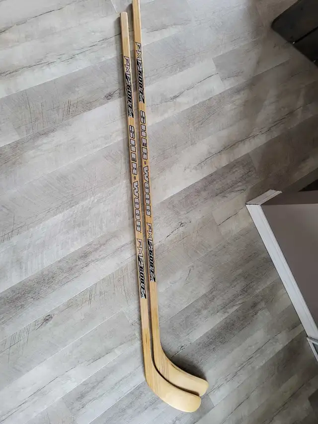 2 right handed NEW wood hockey sticks  in Hockey in Winnipeg - Image 2