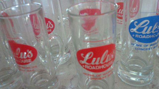 Lulu's Beer Pitcher, 13 Shot Glasses Longest Bar K-W, Now Closed in Arts & Collectibles in Stratford - Image 3