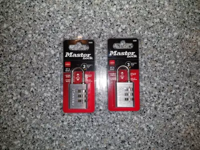 Here are two sealed Master Lock 630D combination locks, I'd like $5 for each of them.