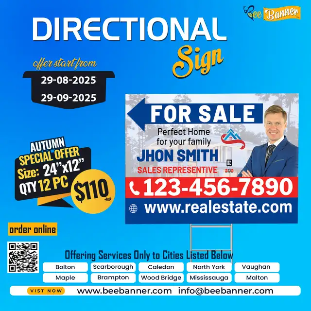 Custom Directional Signs – Open House Autumn Special Offer!63826842638083120
