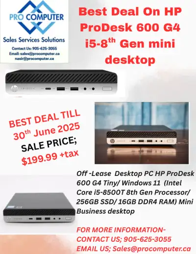 "Big Power, Small Package – Meet the HP 600 G4 i5- 8th gen Mini Desktop!" Grab this deal ASAP. best...