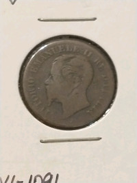 Italy 1867M 2 centesimi coin