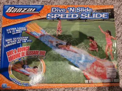 BANZAI DIVE N SLIDE SPEED SLIDE 18 FEET BRAND NEW STILL IN BOX, View more