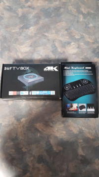 B & F TV BOX 4 K ultra HD TV BOX and Mini Keyboard 