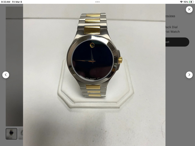 Mens Movado Watch in Jewellery & Watches in Ottawa - Image 3
