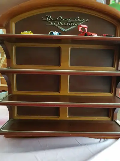 WOODEN 4 -SHELF SHELVING FOR MINIATURE CARS, View more