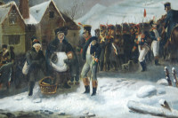 tableau 18 ième siècle '' INVASION MILITAIRE'' au village