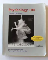Psychology 104, Custom Edition for University of Alberta