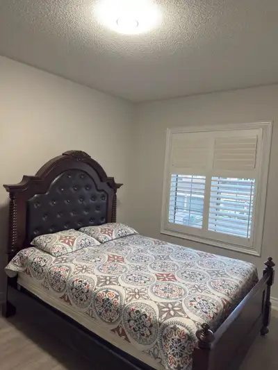 Private room with private attached washroom. Included all the furniture bed , mattress, dresser. Roo...