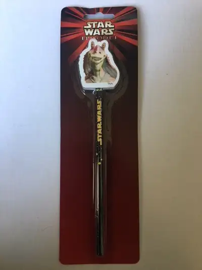 Star Wars Episode 1 Jar Jar Binks Pencil and Eraser Brand New, View more