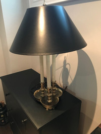 Desk Lamp with Candlesticks and Brass base