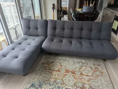 Structube Grey Convertible Sectional Sofa, View more