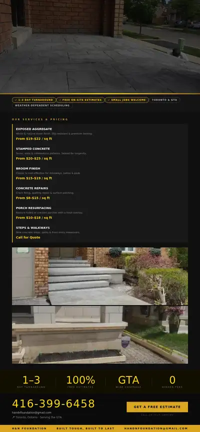 H&N Foundation – Concrete Repairs, Steps &  Finishes | Small Job, View more