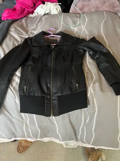 leather jacket , View more