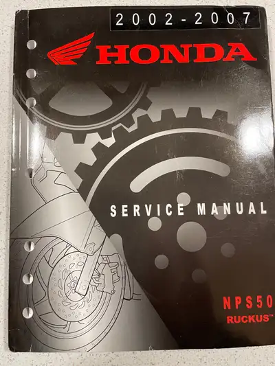 Official Honda NPS50 Ruckus OEM Service Manual 2002 - 2007 Includes Wiring Diagrams and Troubleshoot...